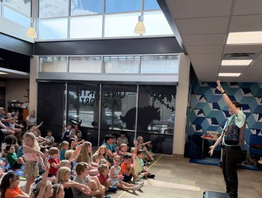 Bertram library visitor delights children