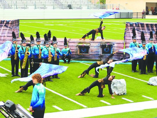 Burnet Esprit de Corps earned second place in the UIL Marching contest Nov. 2 at Pfield Stadium performing their ‘Wave of Sirens’ punching their ticket to State in San Antonio at the Alamodome Nov. 13. Photos by Martelle Luedecke/Luedecke Photography