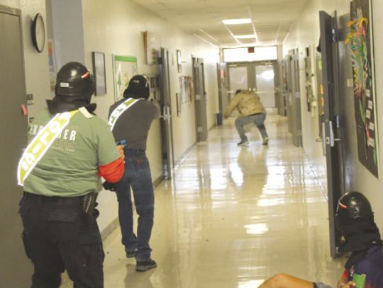 Over two weekends in August, Burnet PD conducted training sessions that brought together BCISD Guardians, Burnet Police, Bertram Police, non-commissioned officers, and retirees who are maintaining their TCOLE licenses. Contributed photos
