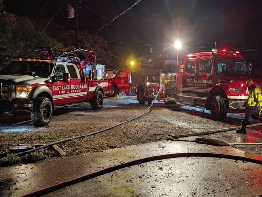 Firefighters tackle reported structure fire during storm