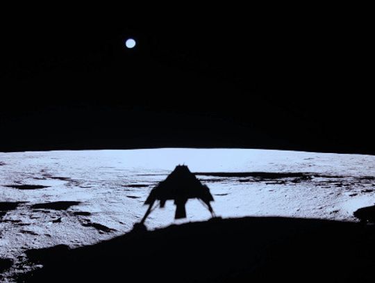 Carrying 10 NASA instruments, Blue Ghost completed a precision landing in Mare Crisium at 2:34 a.m. CST on March 2 and touched down within its 100-meter landing target next to a volcanic feature called Mons Latreille. Contributed photos/Firefly Aerospace