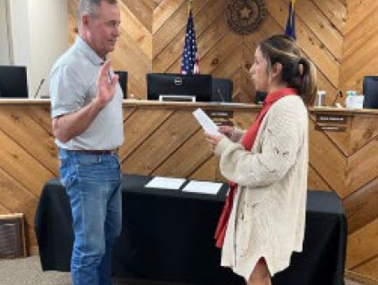 Burnet Mayor Gray Wideman was sworn in for another term. Contributed photos/City of Burnet