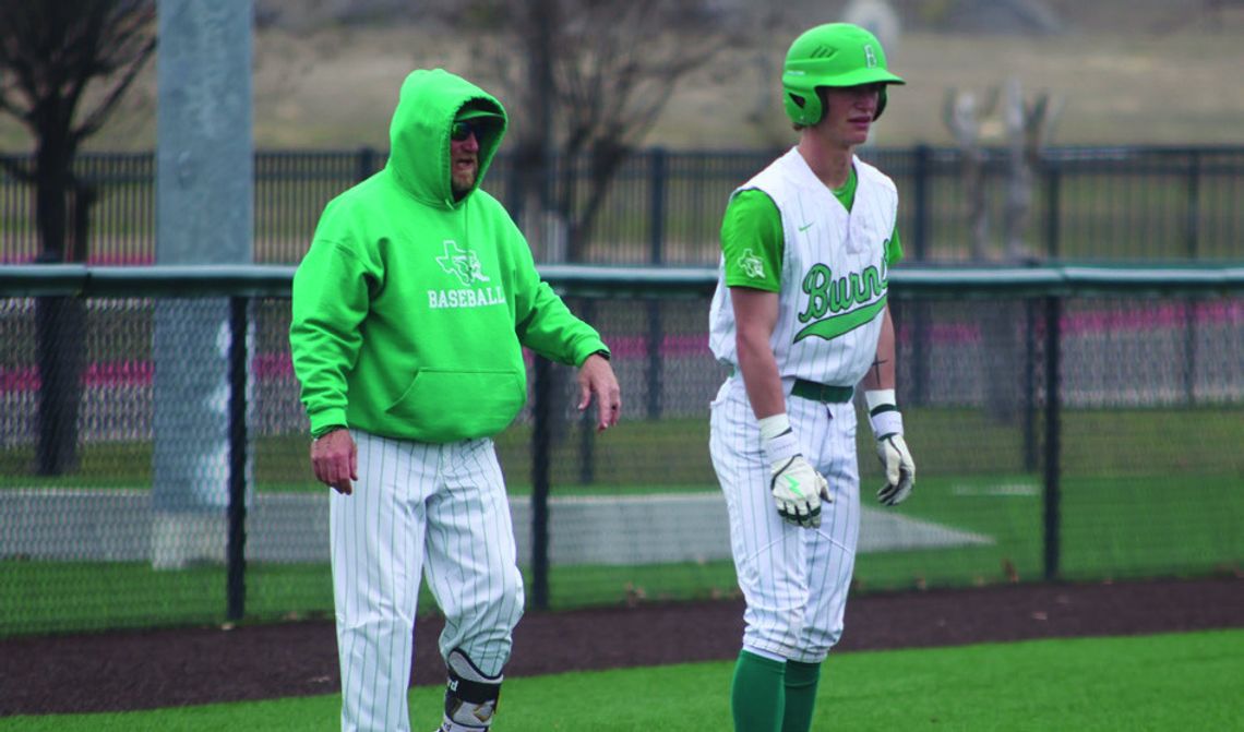 Head coach Russell Houston (left) will honor senior shortstop Noah Crawford and the rest of his class before the final home game of the regular season Tuesday, April 22, against Georgetown Gateway. Jennifer Fierro/ TexasChalkTalk.com
