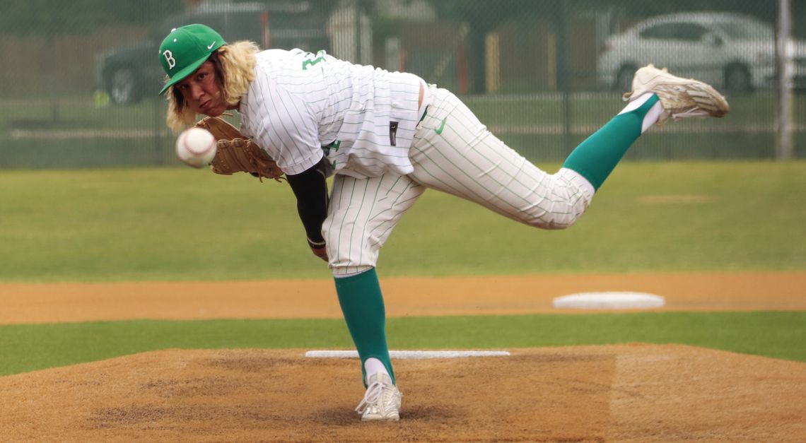 Pitcher Matthew Valdez shows control and strength on the mound. Photos by Martelle Luedecke/Luedecke Photography