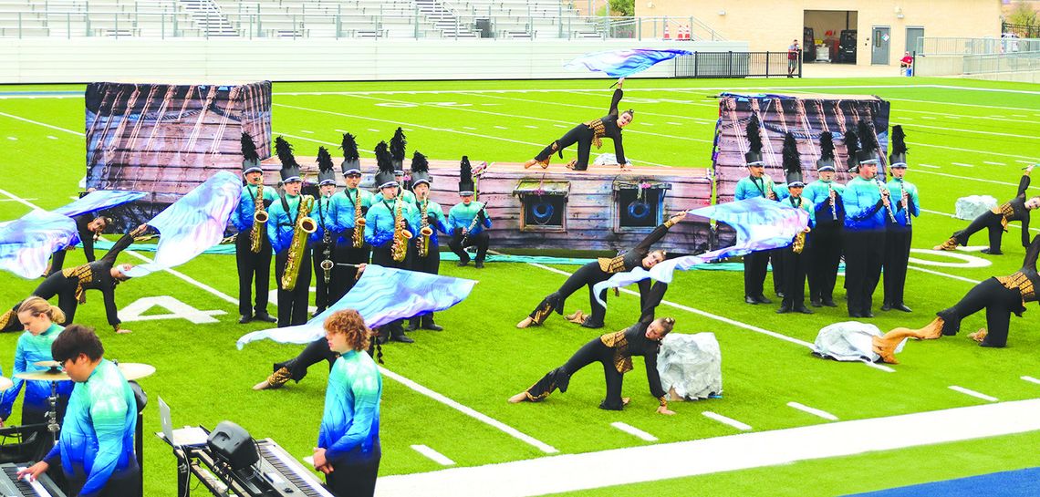 Burnet Esprit de Corps earned second place in the UIL Marching contest Nov. 2 at Pfield Stadium performing their ‘Wave of Sirens’ punching their ticket to State in San Antonio at the Alamodome Nov. 13. Photos by Martelle Luedecke/Luedecke Photography