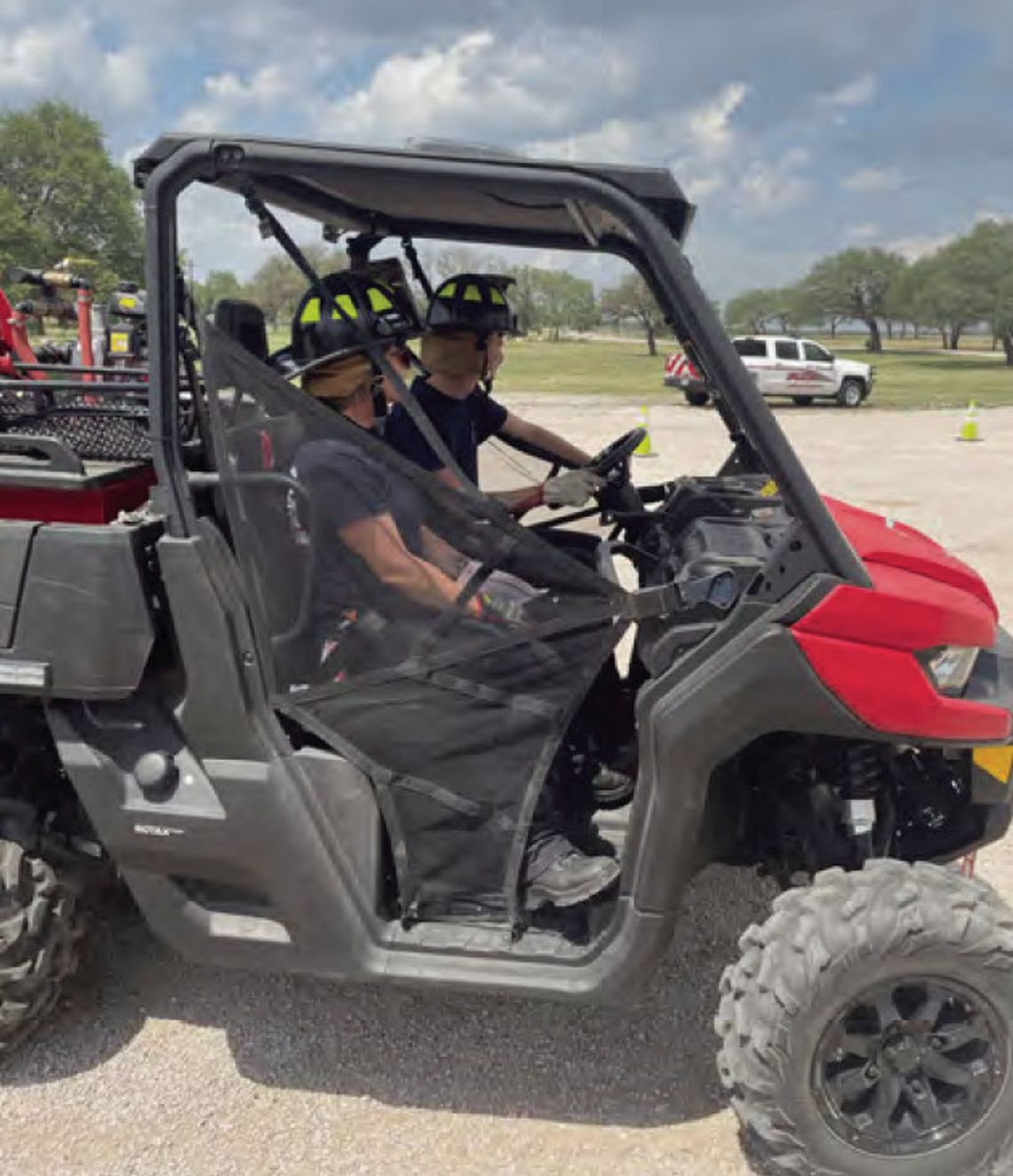 Firefighters learned driver safety with UTVs and practiced for emergencies in partnership with Texas A&amp;M Engineering Extension Service (TEEX). Contributed photos