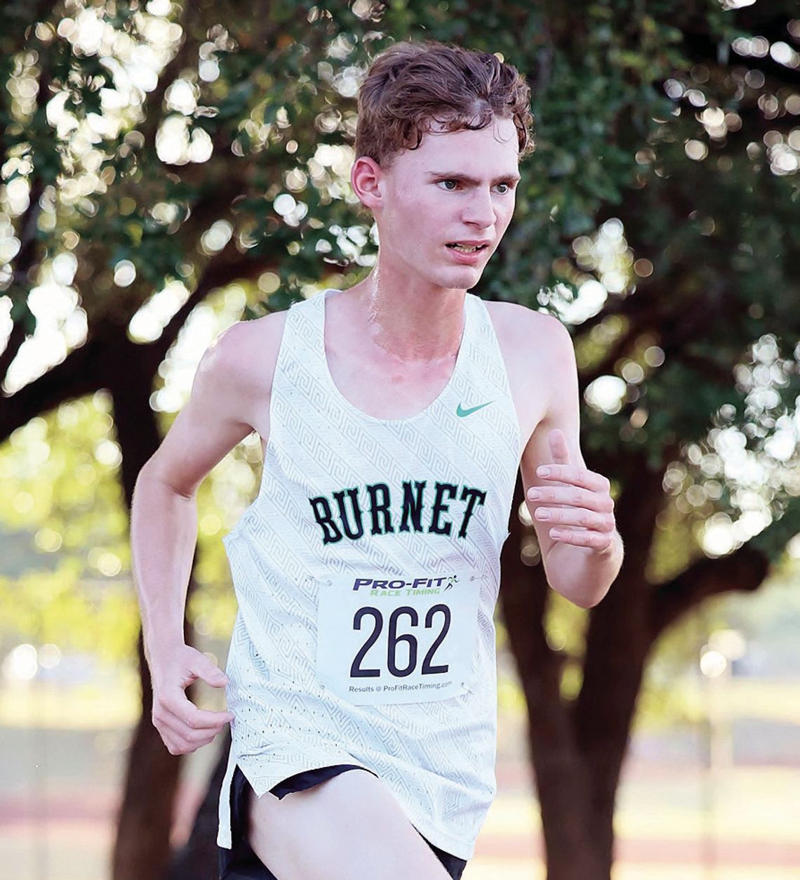 Austin Moore, pictured above, was Burnet’s top finisher in the JV boys division at Saturday’s meet in San Antonio. He finished in 13 place individually with an 11:32.22. Photos by Wayne Craig/Clear Memories