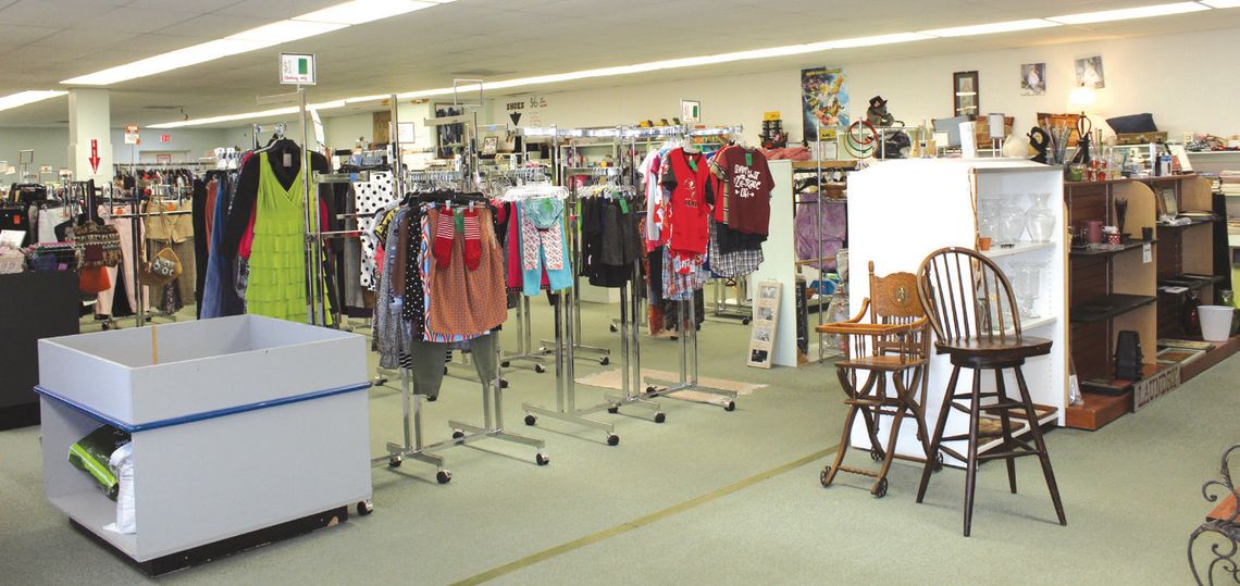 The Herman Brown Free Library Thrift Store had emptied all of its aisles by the close of business April 11. Photos by Raymond V. Whelan/Bulletin