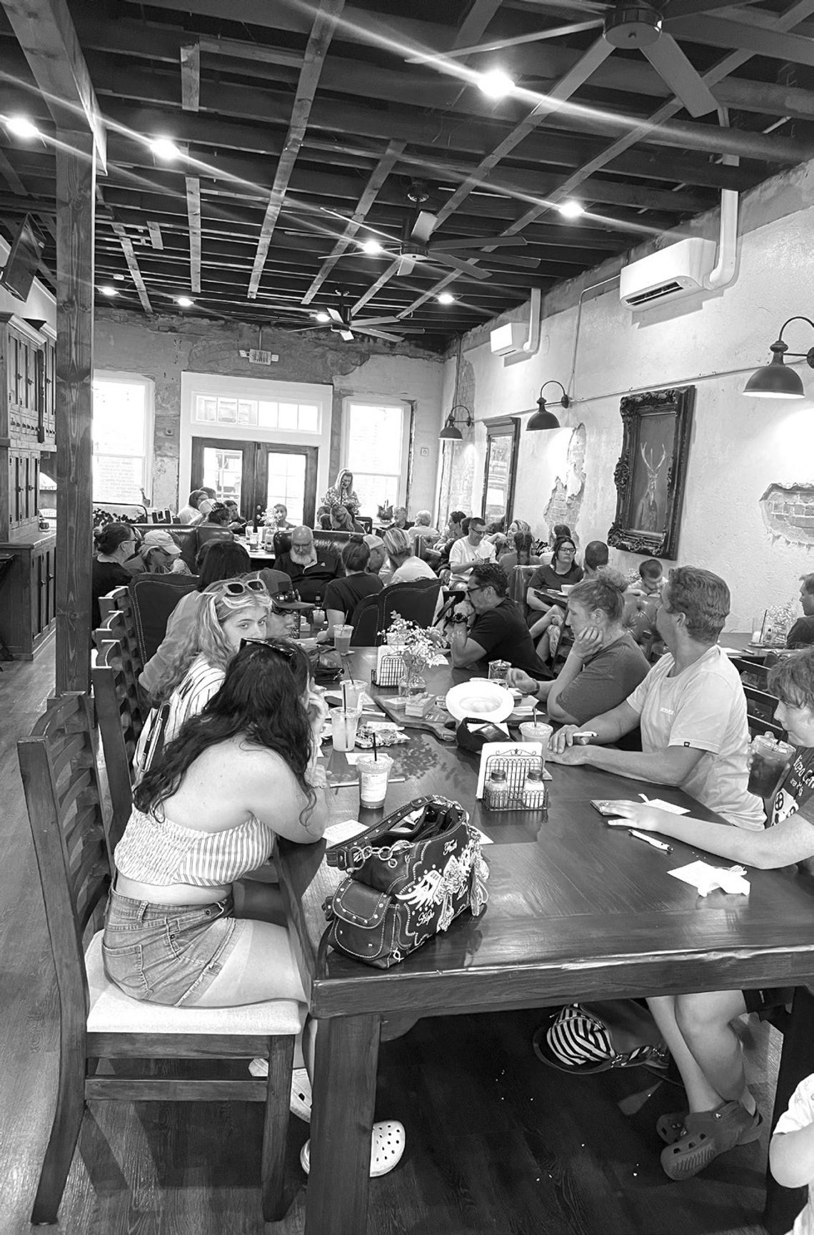 A large crowd gathered for Music Bingo at Gathering Grounds.