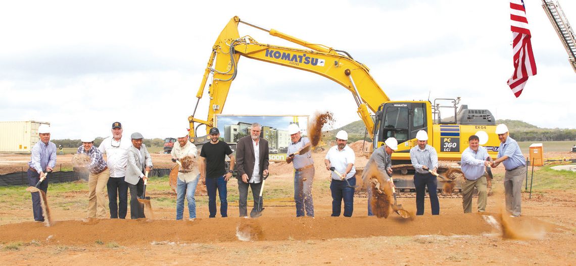 Representatives from TEK MAK Development Company, ARK Hospitality, Burnet Economic Development and the City of Burnet ceremonially broke ground March 26 for TownePlace Suites by Marriott in Burnet. Martelle Luedecke/Luedecke Photography