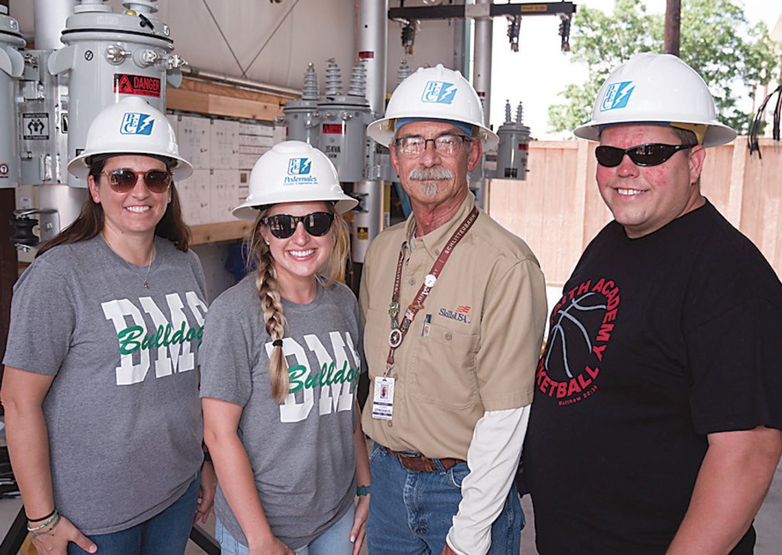 These Hill Country educators convened at Pedernales Electric Cooperative’s (PEC) Safety and Technical Training Center in Marble Falls July 24 to learn about and help promote linework as a potential career path for students interested in trade work. Contributed photo