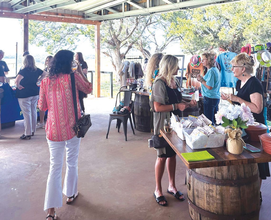 Attendees browsed the vendors at the Women in Business event at Wagon Springs Wine Room.